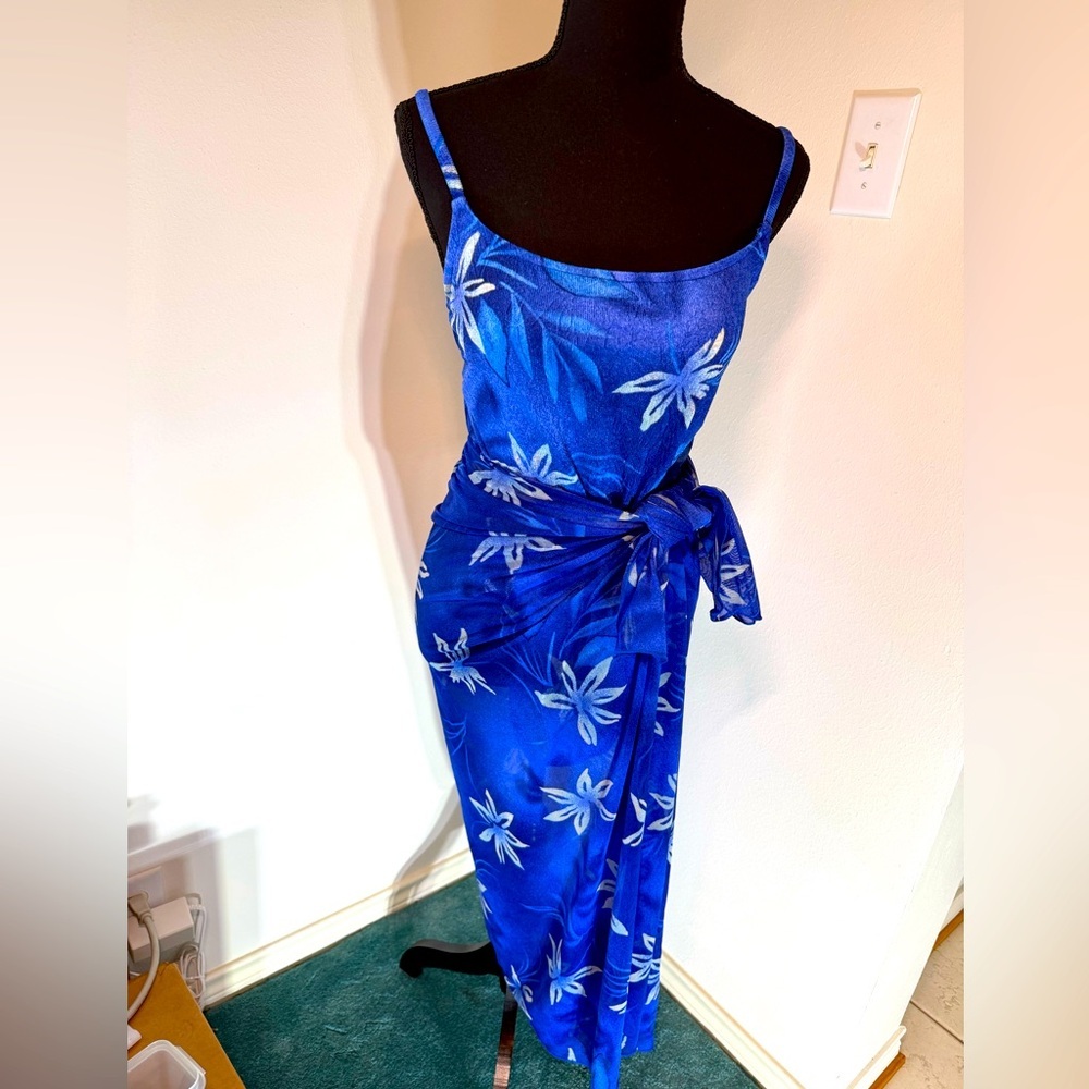 🌿🌺NWOT Swim Suit & Matching Sarong, Tropical, ATHENA, 1 piece suit, 2 piece set